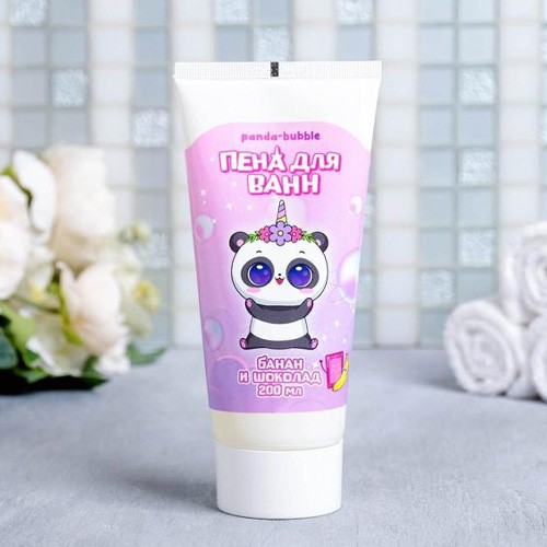 Детская пена для ванн "Panda-bubble" Банан/шоколад, 200 мл