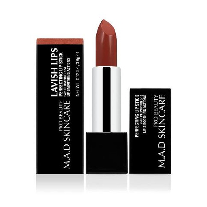 M.A.D Lavish Lips № 011 Омолаживающая помада с эффектом увеличения объема губ Perfecting Lip Stick BASHFUL