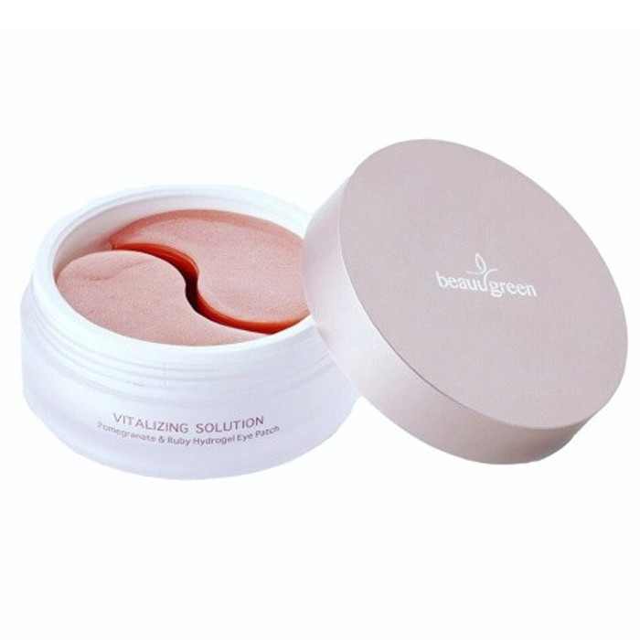 BeauuGreen Premium Pack Патчи для глаз экстрактом граната и рубиновой пудрой Vitalizing Solution Pomegranate & Ruby Hydrogel Eye Patch, 60 шт