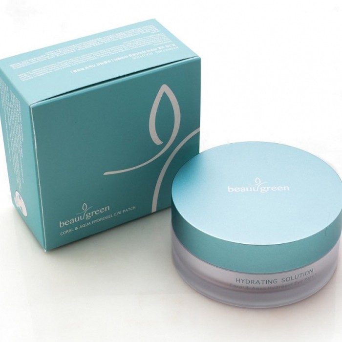 BeauuGreen Premium Pack Патчи для глаз с экстрактом коралла и морской водой Hydro gel Coral & Aqua Eye Patch Premium Pack, 60 шт
