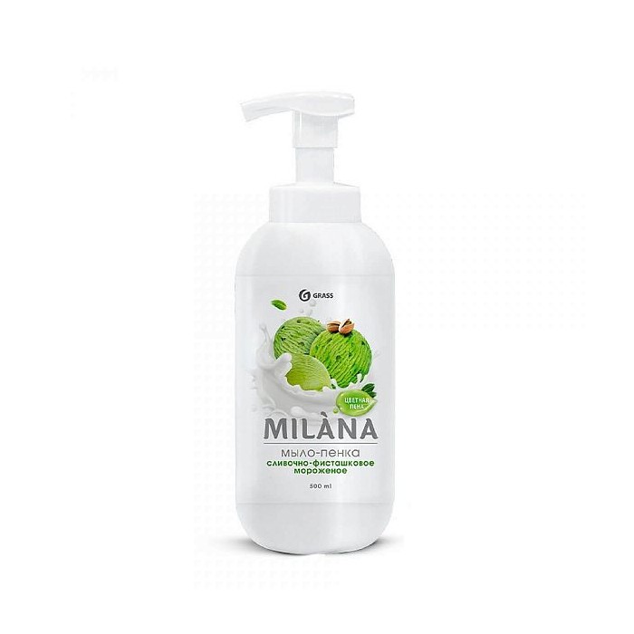 GraSS Жидкое мыло-пенка "Milana" Сливочно-фисташковое мороженое, 500 мл