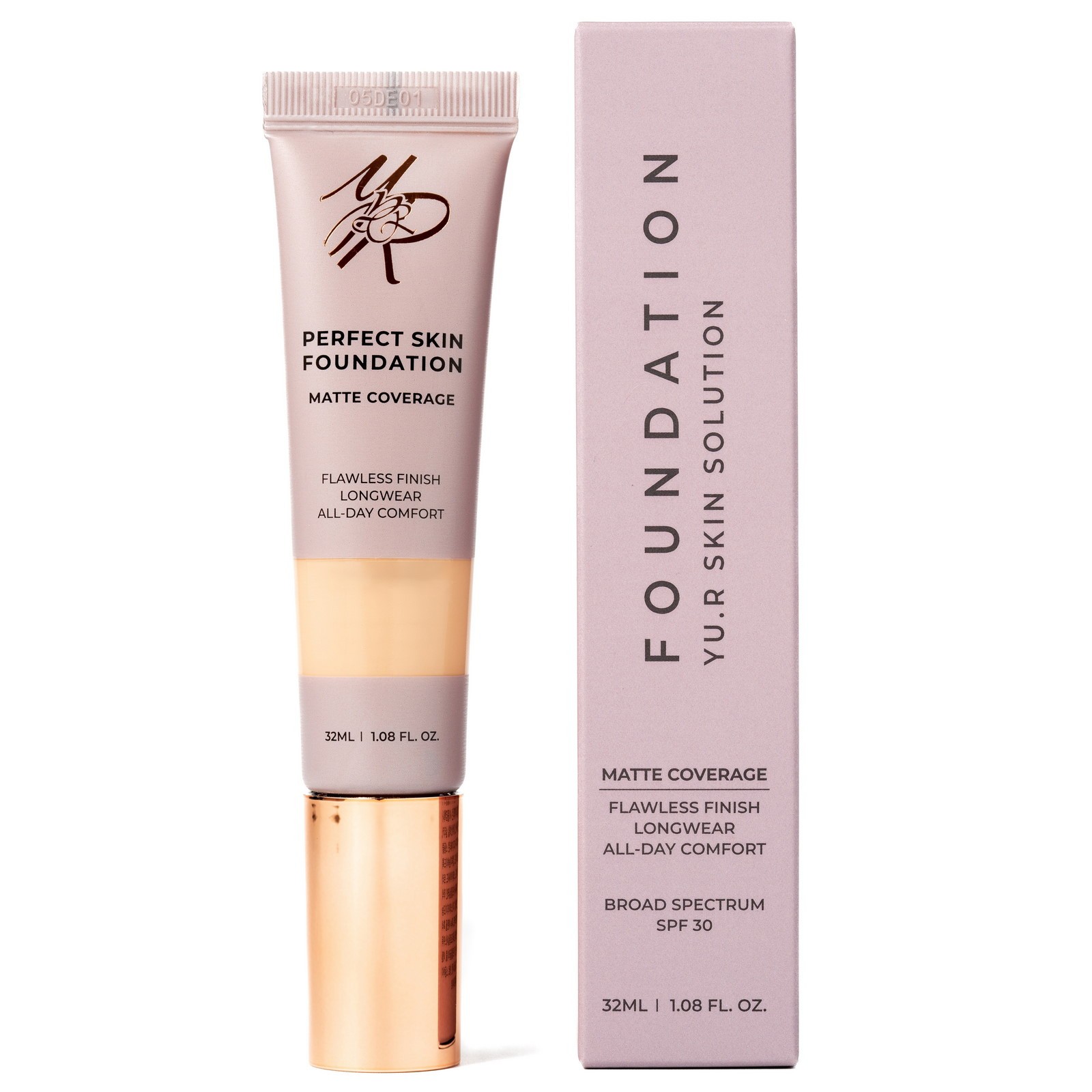 Yu.r Устойчивая основа под макияж MATTE COVERAGE FOUNDATION (2.5 fair plus)