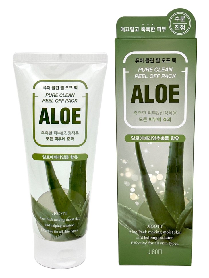 JIGOTT Маска-плёнка для лица на основе экстракта алоэ  Aloe Pure Clean Peel Off Pack
