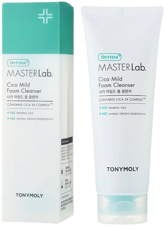 Tony Moly Derma MASTER Lab. Cica Mild Foam - Пенка для умывания с экстрактом центеллы азиатской 150 мл