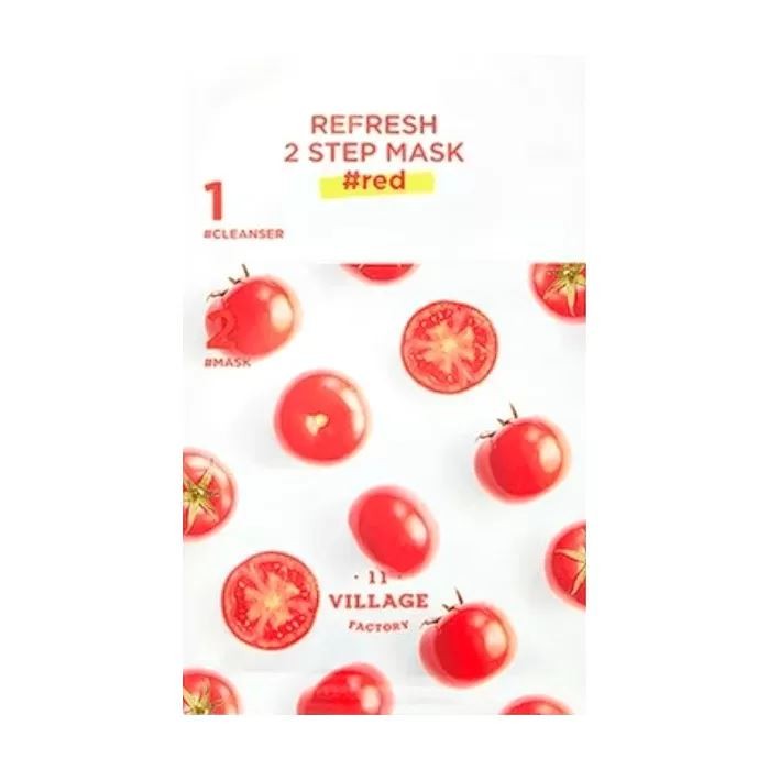 VILLAGE 11 FACTORY Освежающая двухшаговая программа Refresh 2 Step Mask #red