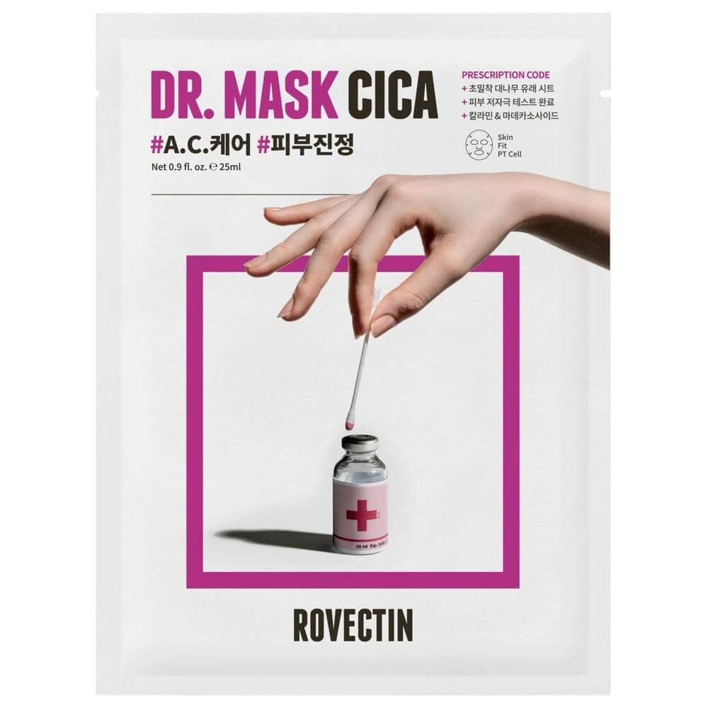 [ROVECTIN] Тканевая маска для лица Skin Essentials Dr. Mask Cica
