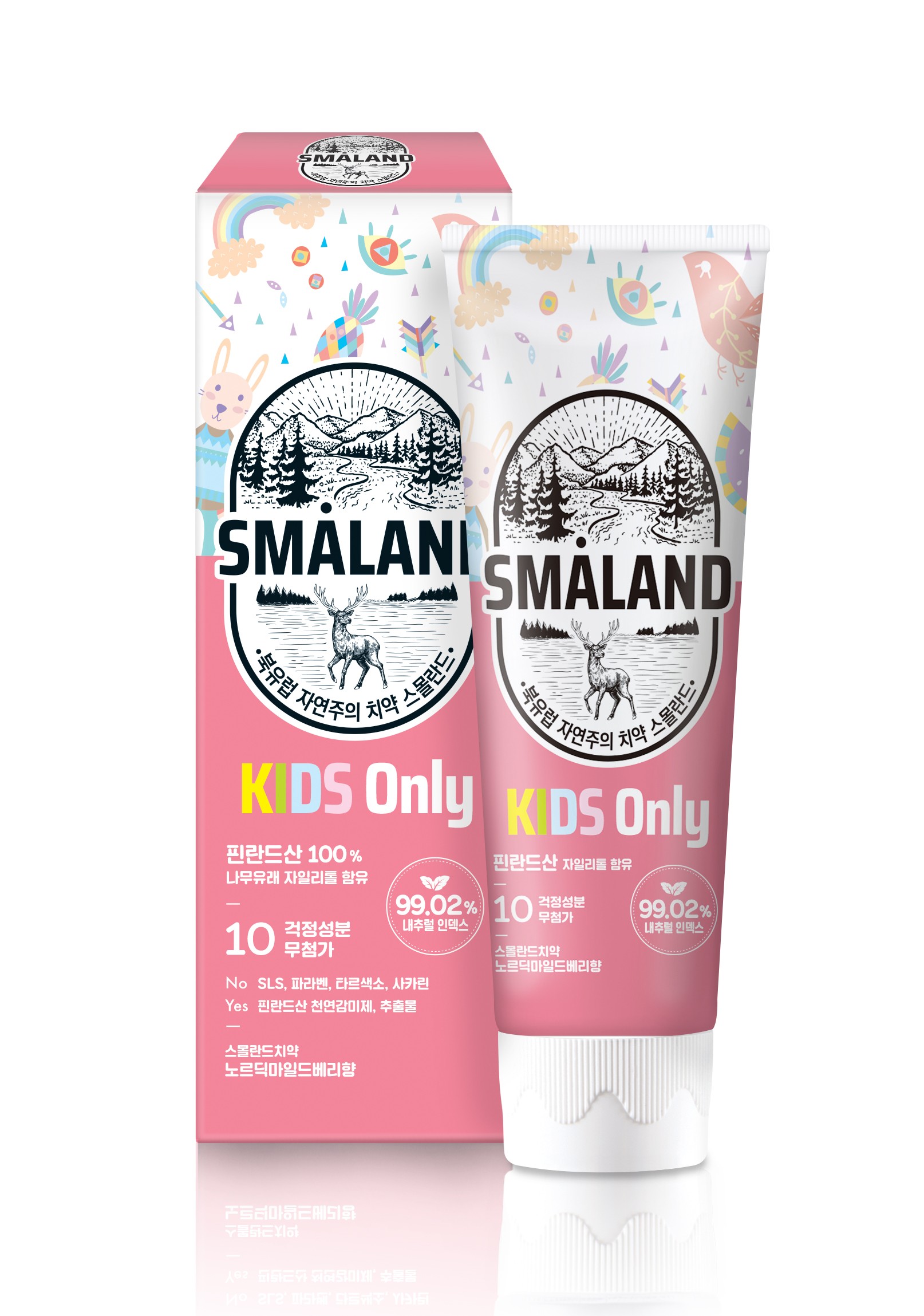 Kerasys Детская зубная паста Smaland Ягодная Клубника Nordic Mild Berry Kids, 80 г