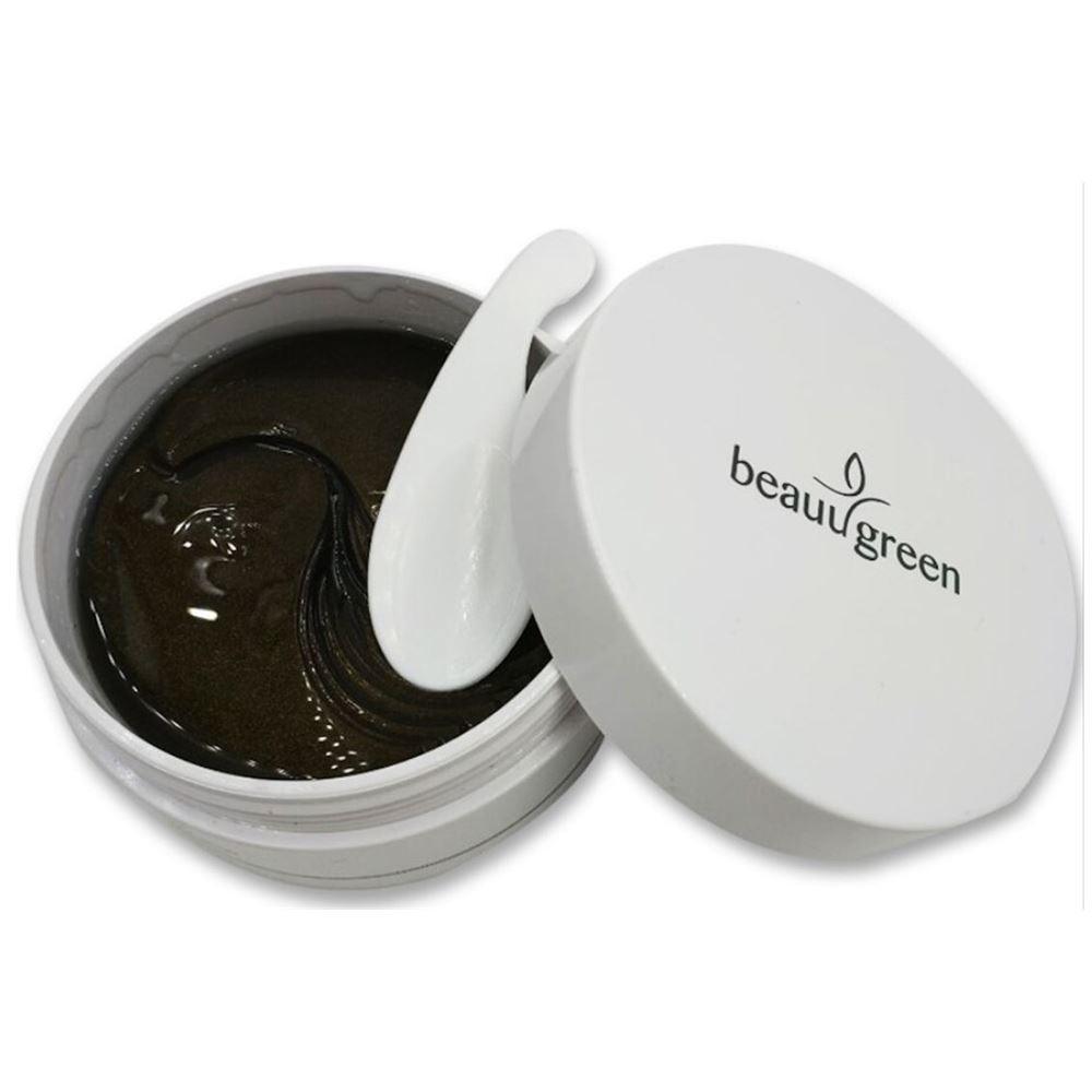 BeauuGreen Гидрогелевые патчи для глаз с экстрактом морского огурца и пудрой черного жемчуга, 60 шт